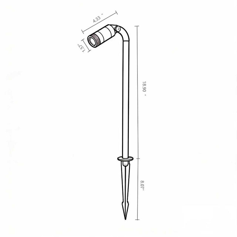 X Style 20" Alloy Metal Path Light